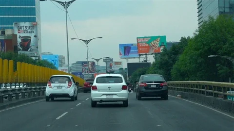Driving into Mexico City Stock Footage 124310460