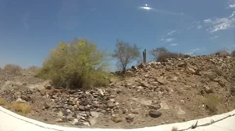 Driving Mexico Desert Stock Footage 22105397