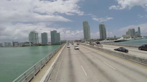 Driving in Miami, Florida Stock Footage 50446033