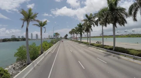 Driving in Miami, Florida Stock Footage 50446061