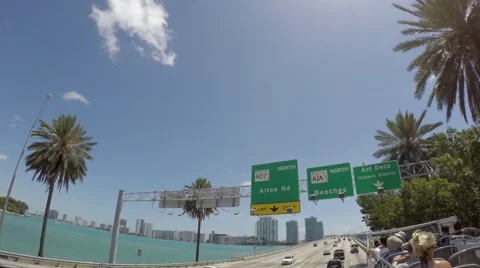 Driving in Miami, Florida Stock Footage 50484963