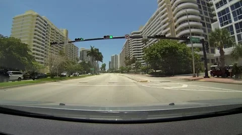 Driving in Miami Stock Footage 46399774