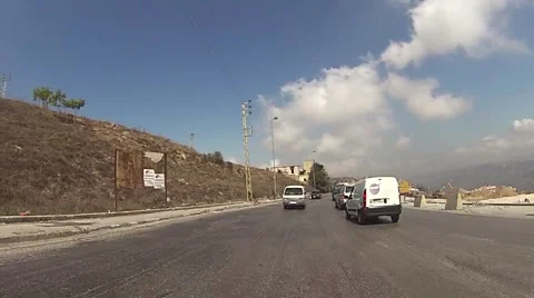 Driving On A Middle-Eastern Freeway Stock Footage 50065174