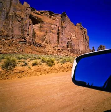 Driving in Monument Valley Stock Photos