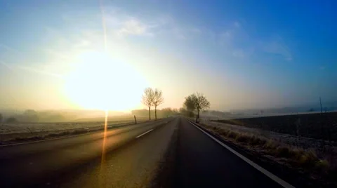 Driving in the Morning Video stock 35977137
