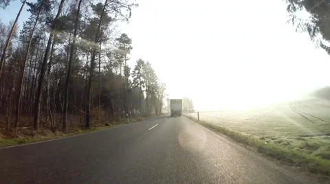 Driving in the Morning Video stock 35977601