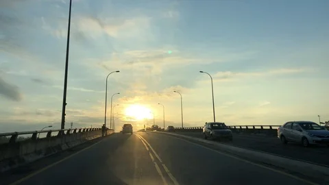 Driving in the morning. Stock Footage 97710177