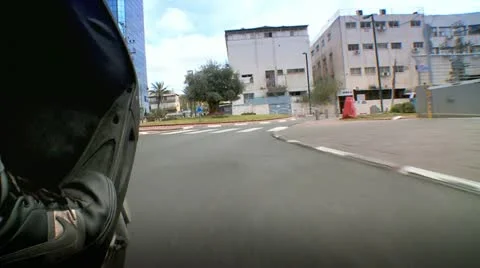 Driving on a Motorcycle 2 Stock Footage 10900720