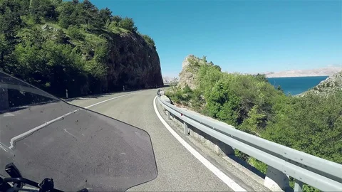 Driving motorcycle Stock Footage 129011191