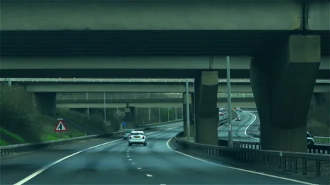 Driving on motorway Video stock 132118388