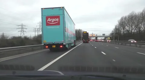 Driving on the motorway (time lapse) 2 Stock Footage 46453084