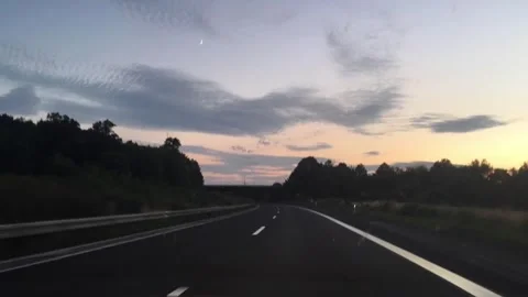 Driving on motorways - time lapse. Stock Footage 327972927