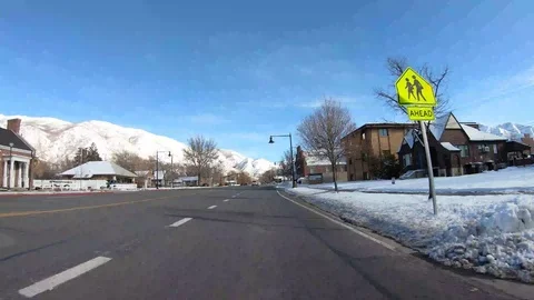 Driving Up To The Mountain Stock Footage 123624539