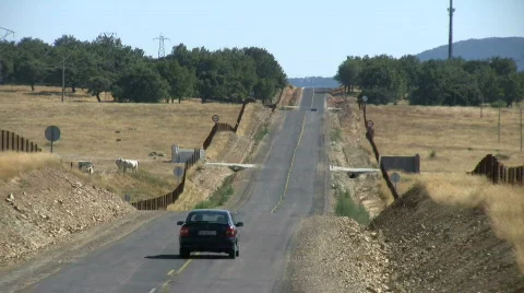 Driving in a mountain road Stock Footage 153327