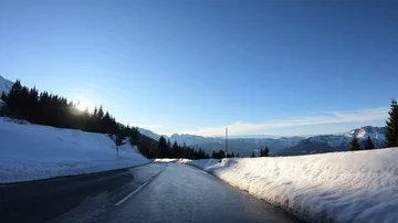 Driving on a mountain road in germany Stock Footage 86012661