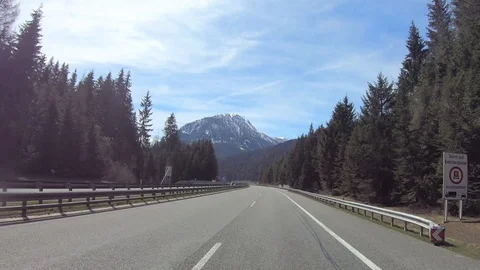 Driving mountain road hyperlapse Stock Footage