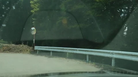 Driving Up the Mountain Road Perspective Stock Footage 333165079