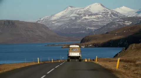 Driving on the mountain road. Slow motion Stock Footage 25103857