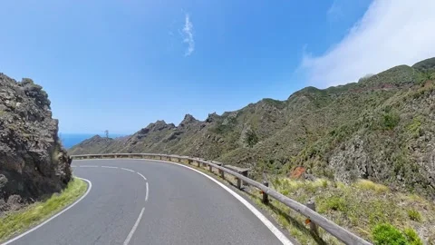 Driving on mountain road TF-12 in Tenerife, Canary Islands 库存影片 335294533