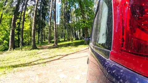 Driving on a mountain rural road. Stock Footage 64670484