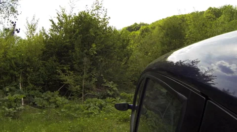 Driving on a mountain rural road. Stock Footage 64671053