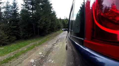Driving on a mountain rural road. Stock Footage 64671275