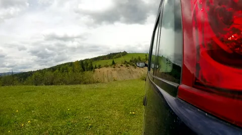Driving on a mountain rural road. Stock Footage 65230254