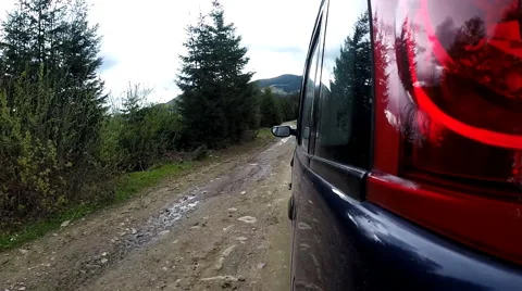 Driving on a mountain rural road. Stock Footage 68340829
