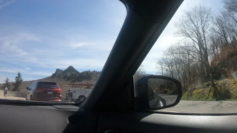 Driving up a mountain time lapse Stock Footage 106945218