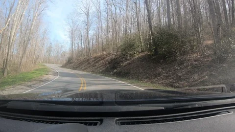 Driving up a mountain time lapse Stock Footage 106945368