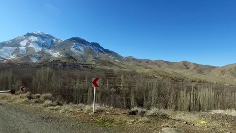 Driving in the mountains Stock Footage 122344907