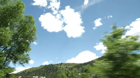 Driving Mountains Gimbal- 4k Stock Footage 132444733