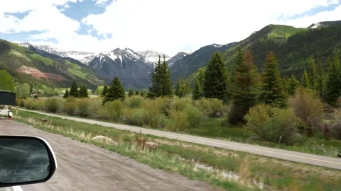 Driving Mountains Gimbal- 4k Stock Footage 132472048