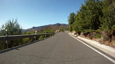 Driving in the mountains of Gran Canaria Stock Footage 6992294