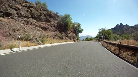 Driving in the mountains. Timelapse Stock Footage 6996610