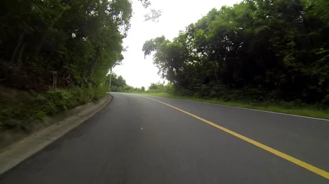 Driving in the mountains of the virgin islands Stock Footage 41557744