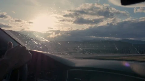 Driving in the Mountainside Stock Footage 83150639