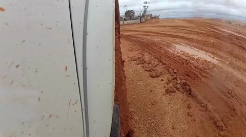 Driving in the mud Video stock 46092326