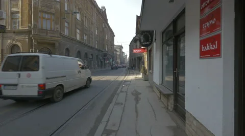 Driving on Mula Mustafe Baseskije street in Sarajevo Stock Footage 59794458