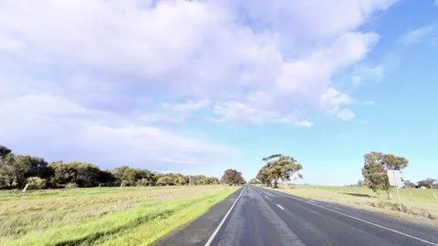 Driving - Murray Valley Hwy - Patho Stock Footage 335908746