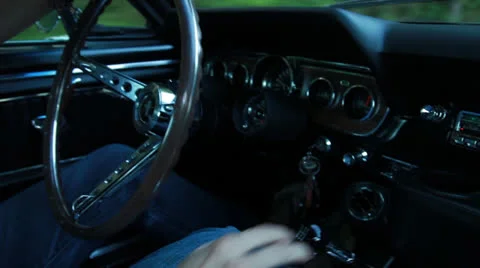 Driving the Mustang 2, handheld Stock Footage 23814074