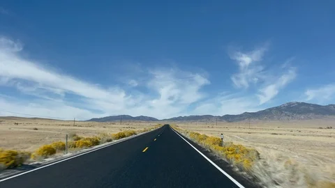 Driving Nevada Highway 487 Video stock 121900007