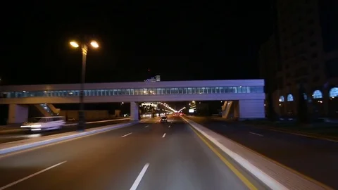 Driving at Night City. Stock-Footage 75960270