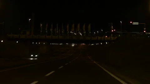 Driving at night Video stock 2115739