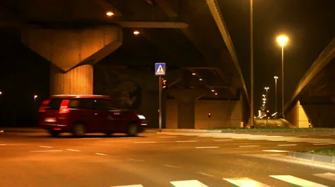 Driving at night Video stock 2121048
