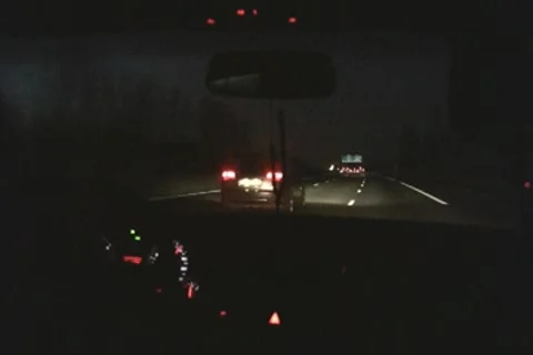 Driving in the night Stock-Footage 7742888