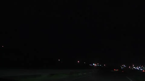 Driving at Night. Stock Footage 8973613