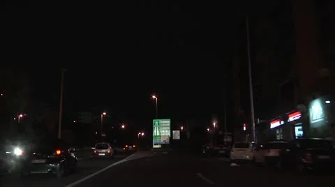 Driving at night. Stock Footage 10118752