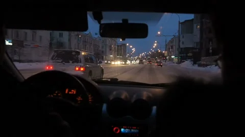 Driving at night. Stock Footage 101954895