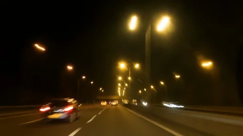 Driving at night Stock Footage 104241975